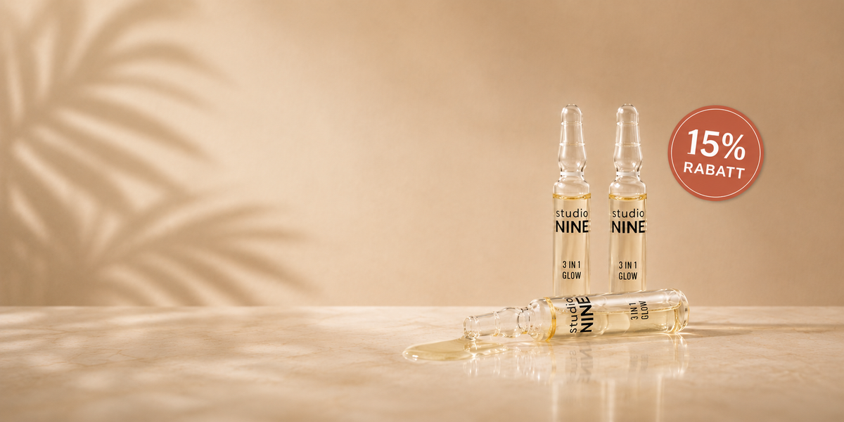 NINE99 3in1 Glow Ampullen Anti-Aging Akne, 15% Rabatt für Newsletter-Anmeldung, Hautpflege Made in Germany